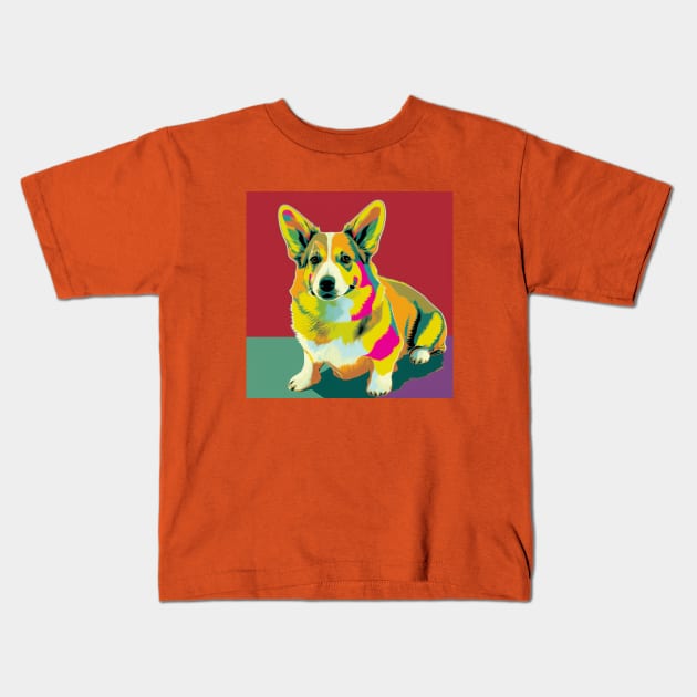 Welsh Corgi Pop Art Style Kids T-Shirt by Star Scrunch